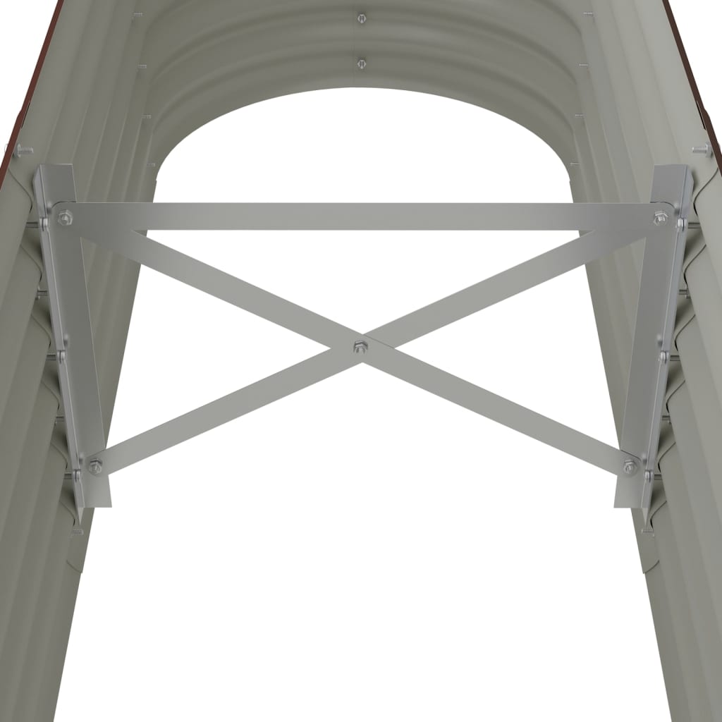 vidaXL Jardinière surélevée en acier galvanisé 152x40x36 cm marron
