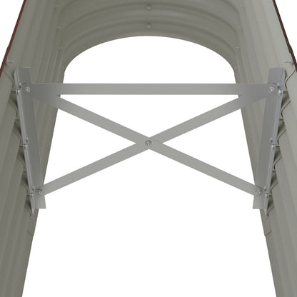 vidaXL Jardinière surélevée en acier galvanisé 152x40x36 cm marron