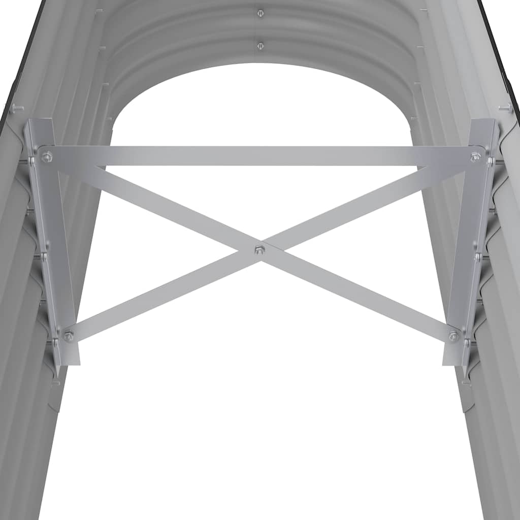 vidaXL Carré potager en acier galvanisé 152x40x36 cm Anthracite
