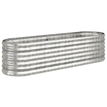 vidaXL Carré potager en acier galvanisé 152x40x36 cm Argenté