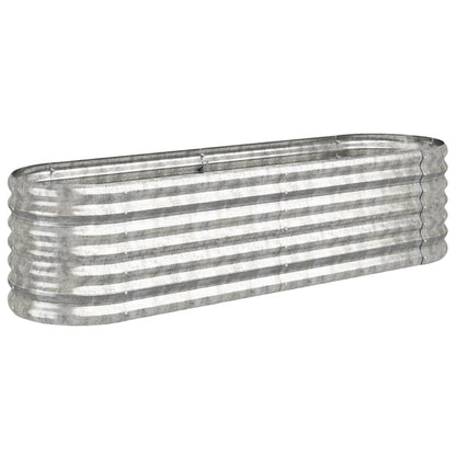 vidaXL Carré potager en acier galvanisé 152x40x36 cm Argenté