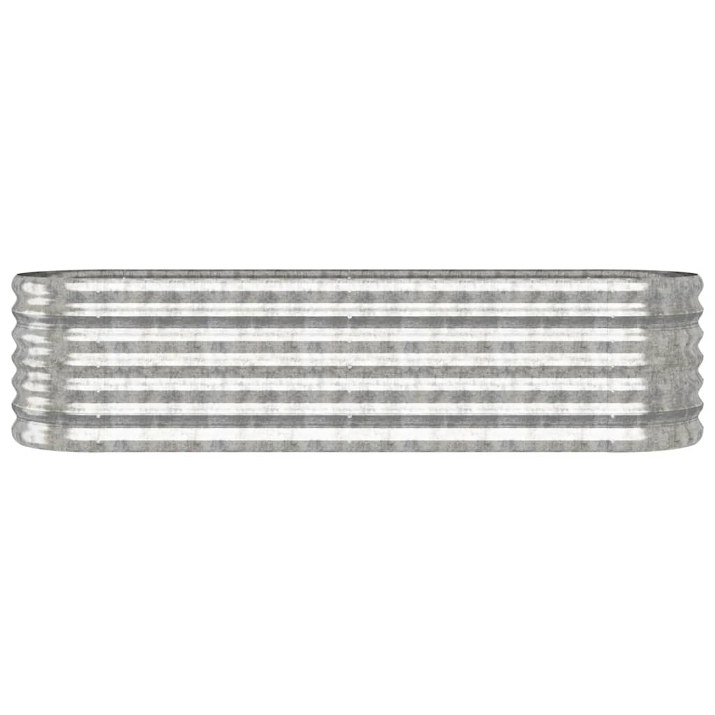 vidaXL Carré potager en acier galvanisé 152x40x36 cm Argenté