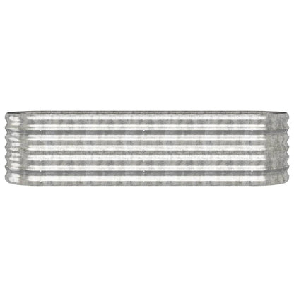 vidaXL Carré potager en acier galvanisé 152x40x36 cm Argenté