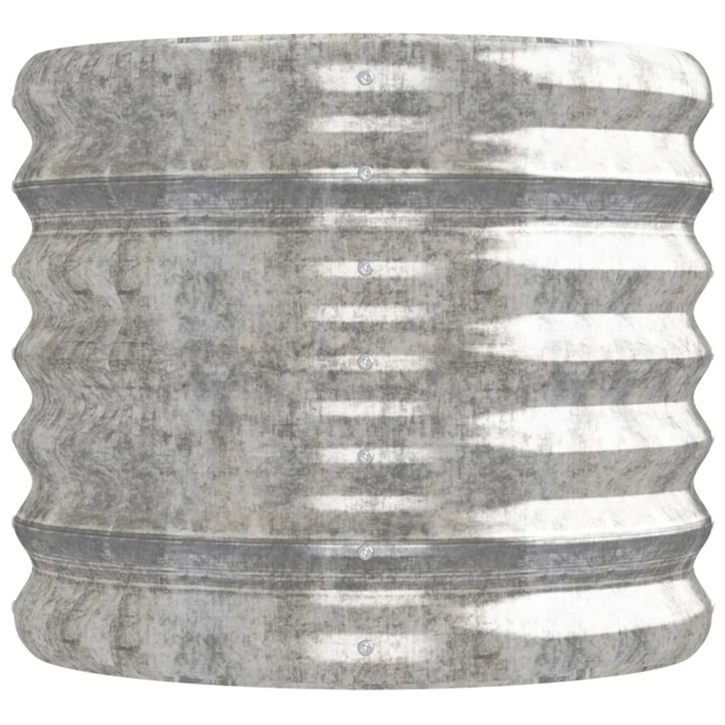 vidaXL Carré potager en acier galvanisé 152x40x36 cm Argenté