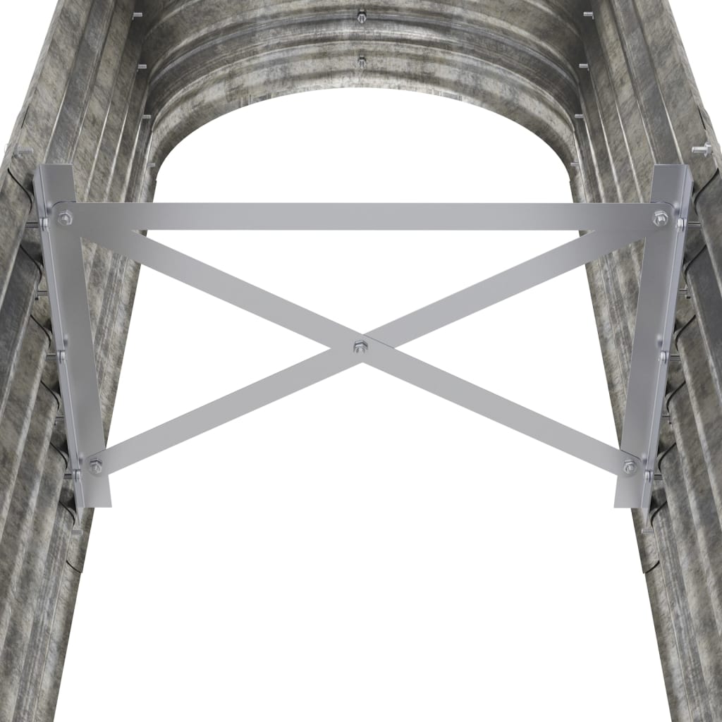 vidaXL Carré potager en acier galvanisé 152x40x36 cm Argenté
