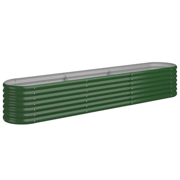 vidaXL Carré potager en acier galvanisé 224x40x36 cm vert