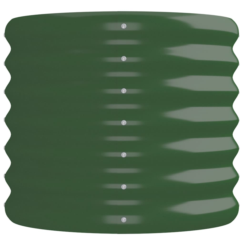 vidaXL Carré potager en acier galvanisé 224x40x36 cm vert