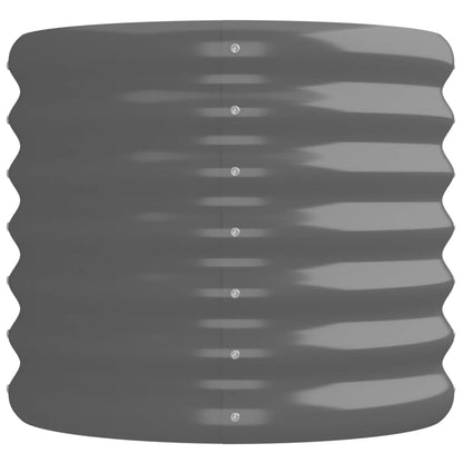 vidaXL Carré potager en acier galvanisé 224x40x36 cm Gris