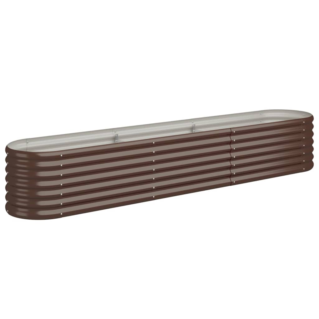 vidaXL Jardinière surélevée Acier galvanisé 224x40x36 cm Marron