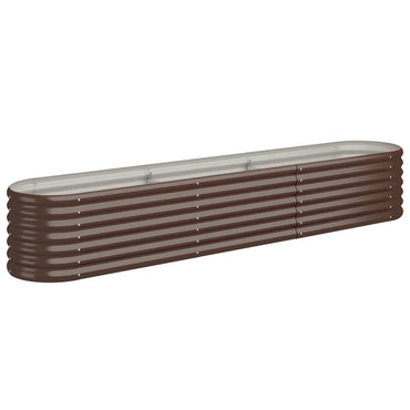 vidaXL Jardinière surélevée Acier galvanisé 224x40x36 cm Marron