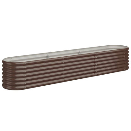 vidaXL Jardinière surélevée Acier galvanisé 224x40x36 cm Marron