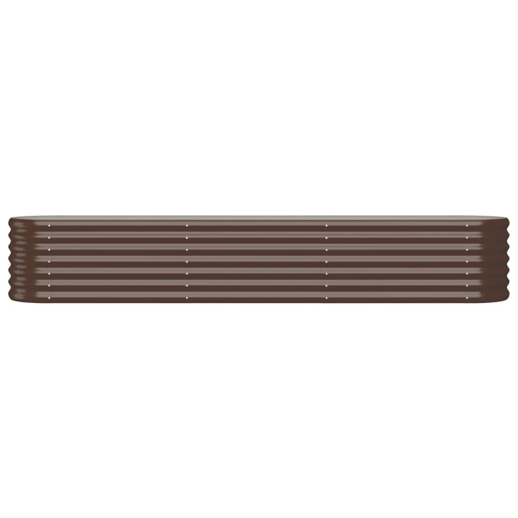 vidaXL Jardinière surélevée Acier galvanisé 224x40x36 cm Marron