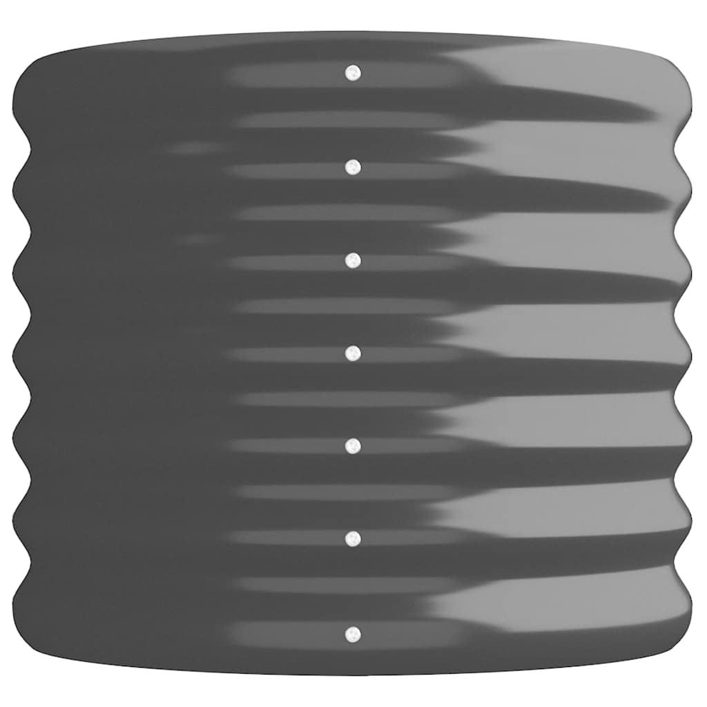 vidaXL Carré potager en acier galvanisé 224x40x36 cm Anthracite