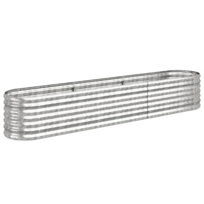 vidaXL Jardinière surélevée en acier galvanisé 224x40x36 cm Argenté