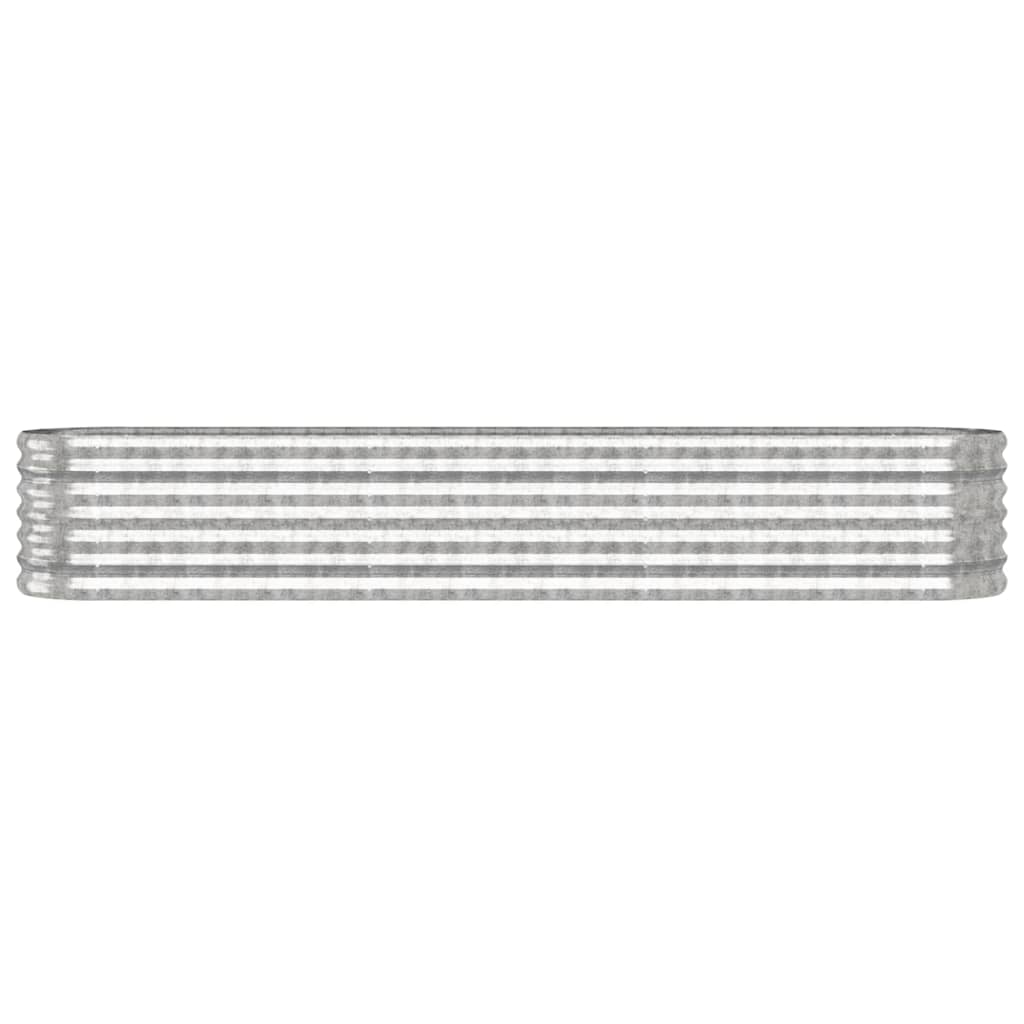 vidaXL Jardinière surélevée en acier galvanisé 224x40x36 cm Argenté