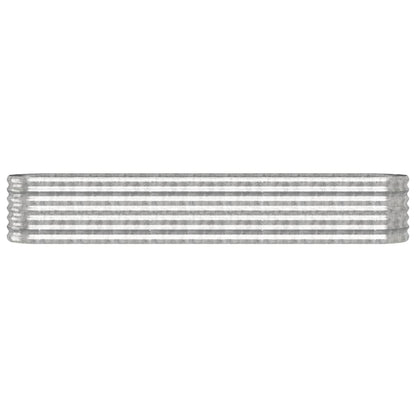 vidaXL Jardinière surélevée en acier galvanisé 224x40x36 cm Argenté