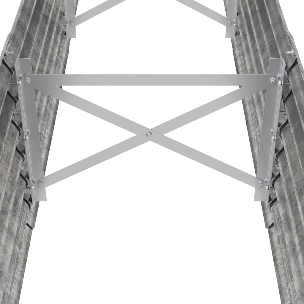 vidaXL Jardinière surélevée en acier galvanisé 224x40x36 cm Argenté