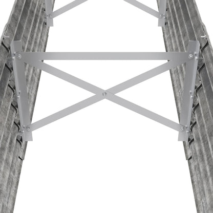 vidaXL Jardinière surélevée en acier galvanisé 224x40x36 cm Argenté