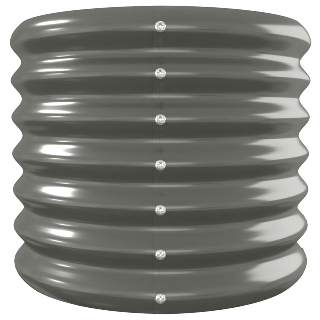 vidaXL Carré potager en acier galvanisé 260x40x36 cm Gris