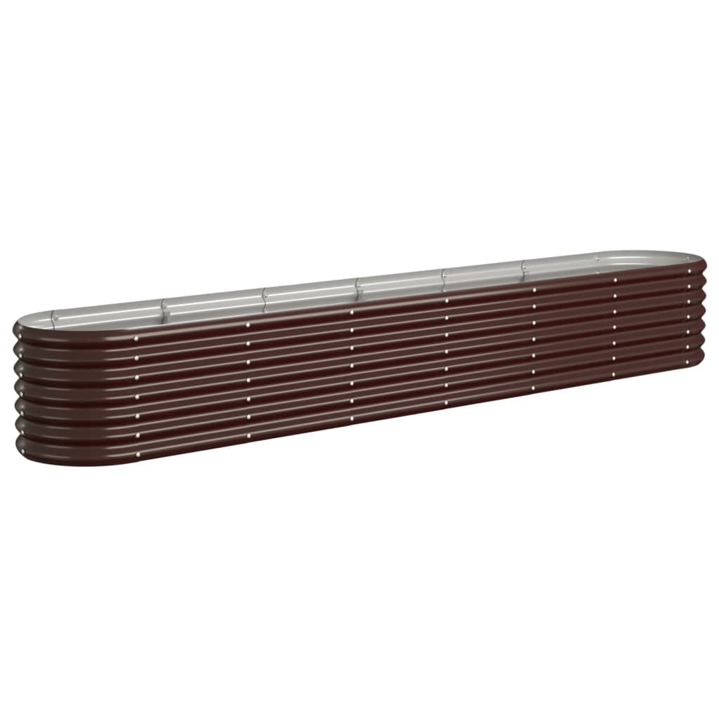 vidaXL Hochbeet Verzinkter Stahl 260x40x36 cm Braun