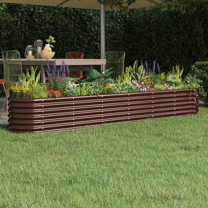 vidaXL Hochbeet Verzinkter Stahl 260x40x36 cm Braun