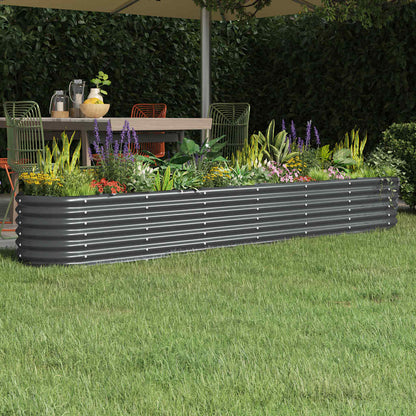 vidaXL Hochbeet Verzinkter Stahl 260x40x36 cm Anthrazit