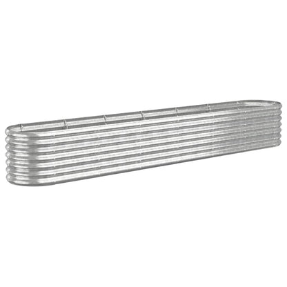 vidaXL Hochbeet Verzinkter Stahl 260x40x36 cm Silbern
