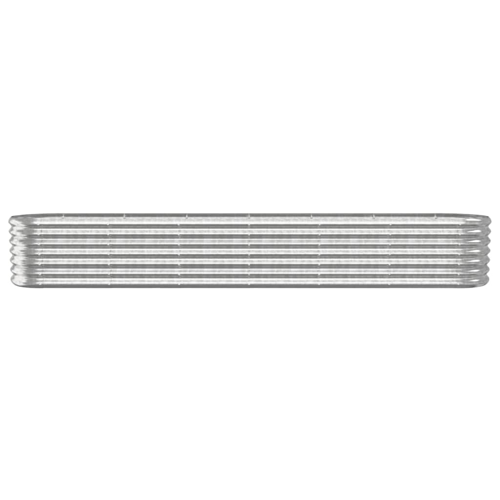 vidaXL Hochbeet Verzinkter Stahl 260x40x36 cm Silbern