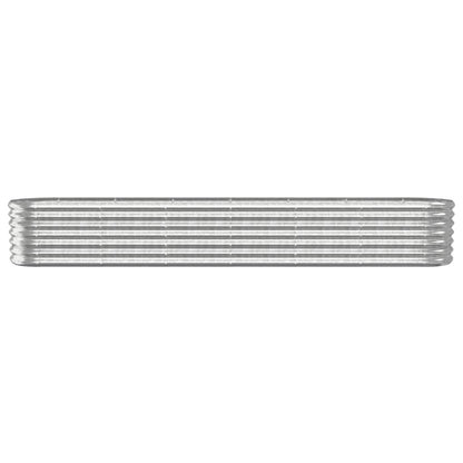 vidaXL Hochbeet Verzinkter Stahl 260x40x36 cm Silbern