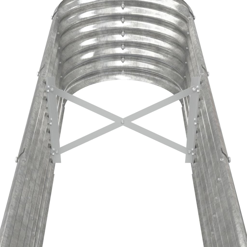 vidaXL Hochbeet Verzinkter Stahl 260x40x36 cm Silbern