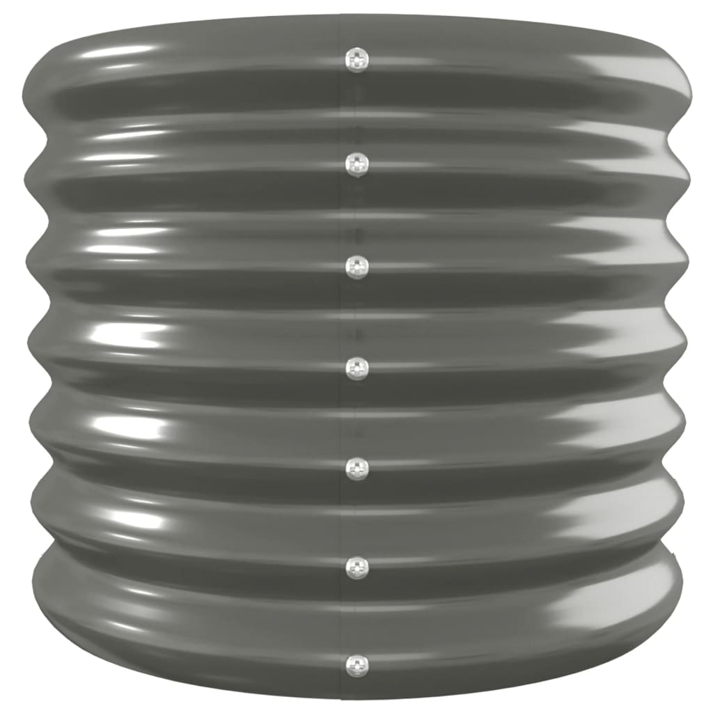 vidaXL Hochbeet Verzinkter Stahl 332x40x36 cm Grau