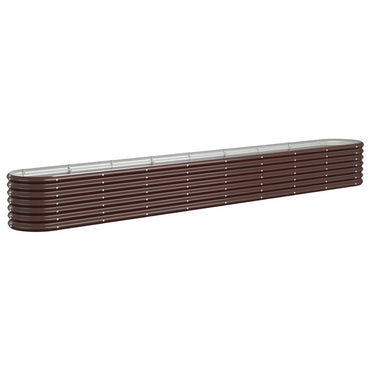 vidaXL Hochbeet Verzinkter Stahl 332x40x36 cm Braun