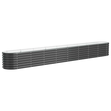 vidaXL Hochbeet Verzinkter Stahl 332x40x36 cm Anthrazit