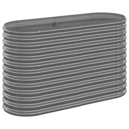 vidaXL Hochbeet Verzinkter Stahl 114x40x68 cm Grau