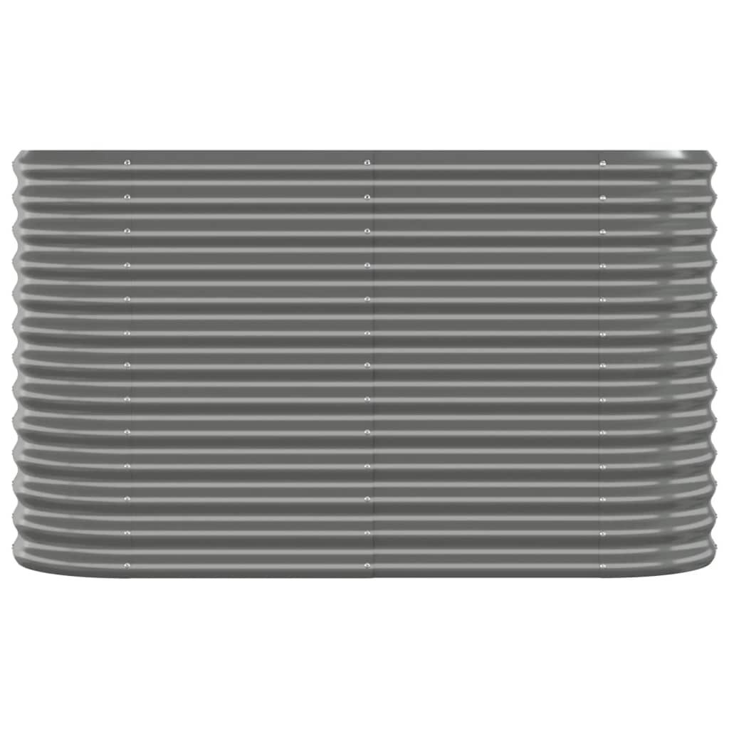 vidaXL Hochbeet Verzinkter Stahl 114x40x68 cm Grau