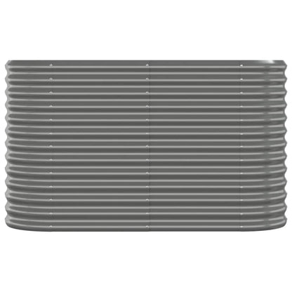 vidaXL Hochbeet Verzinkter Stahl 114x40x68 cm Grau