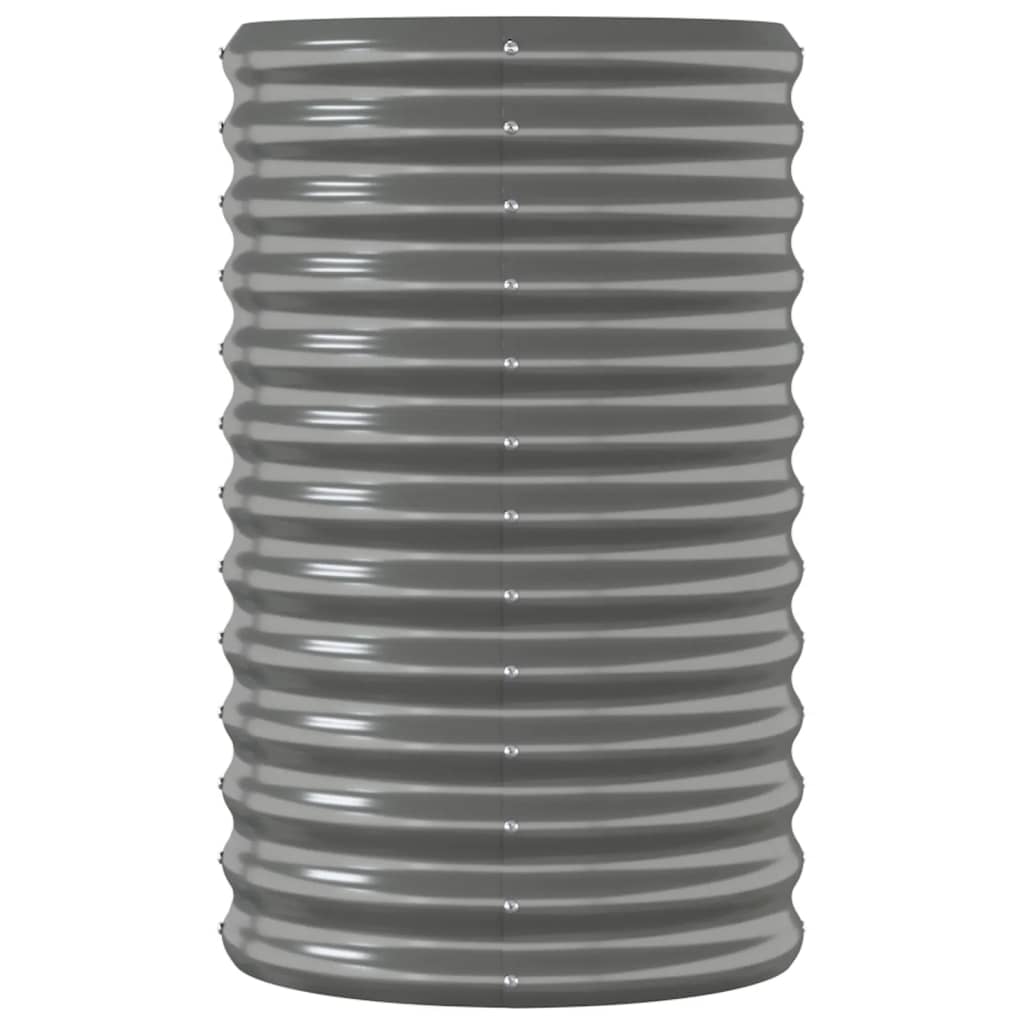 vidaXL Hochbeet Verzinkter Stahl 114x40x68 cm Grau