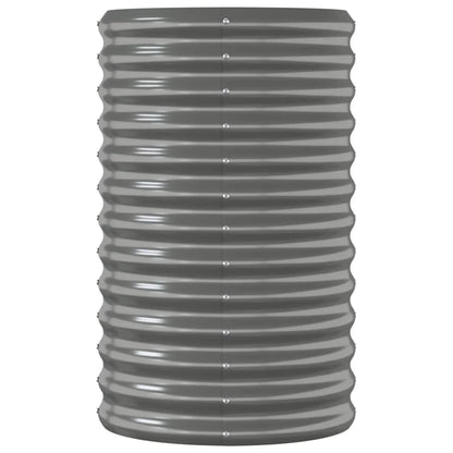 vidaXL Hochbeet Verzinkter Stahl 114x40x68 cm Grau