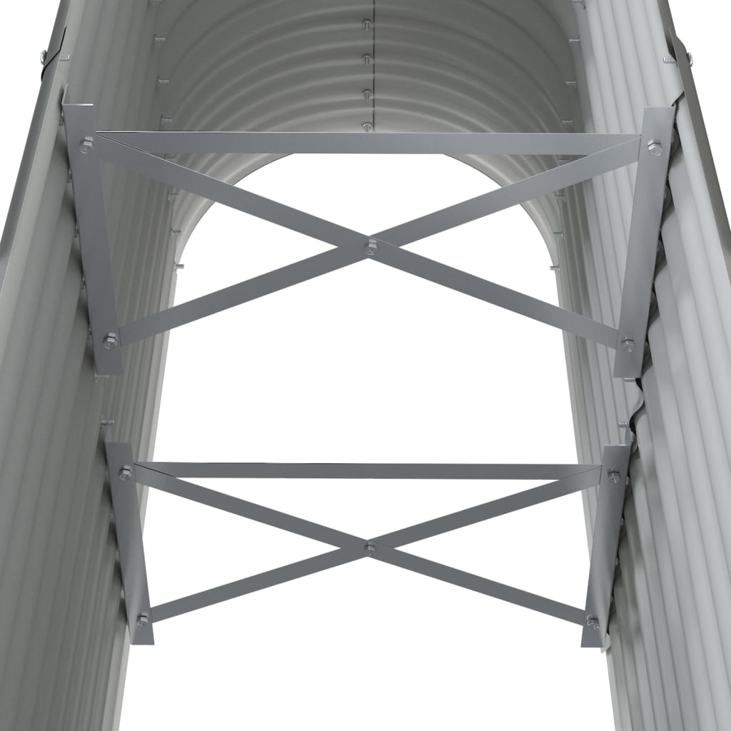 vidaXL Hochbeet Verzinkter Stahl 114x40x68 cm Grau