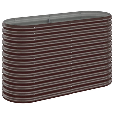 vidaXL Hochbeet Verzinkter Stahl 114x40x68 cm Braun