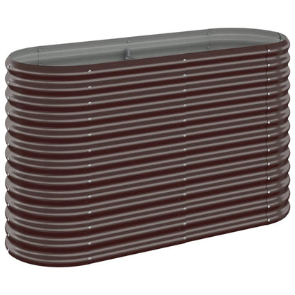vidaXL Hochbeet Verzinkter Stahl 114x40x68 cm Braun