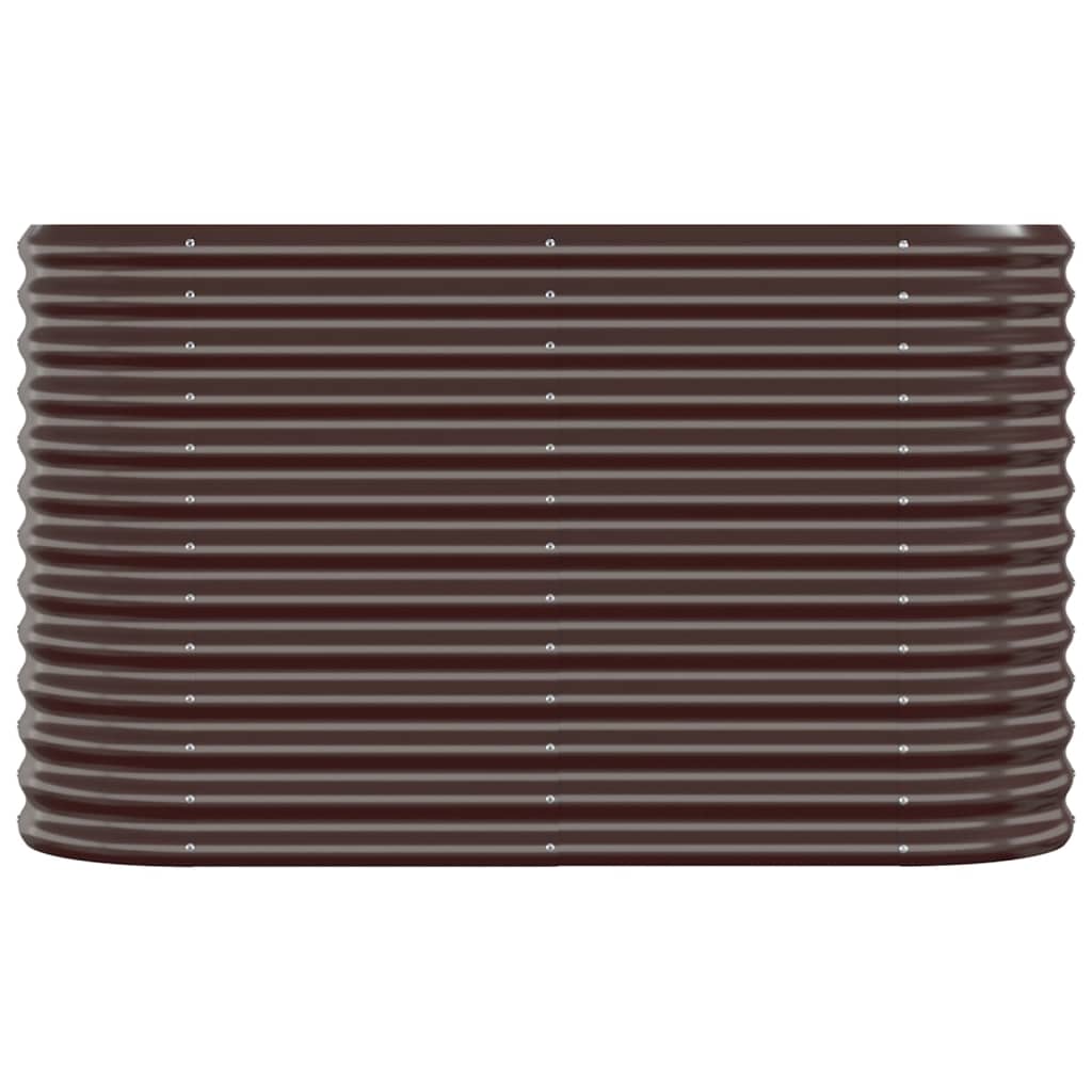 vidaXL Hochbeet Verzinkter Stahl 114x40x68 cm Braun