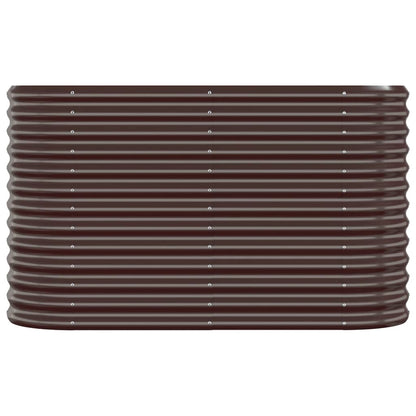 vidaXL Hochbeet Verzinkter Stahl 114x40x68 cm Braun