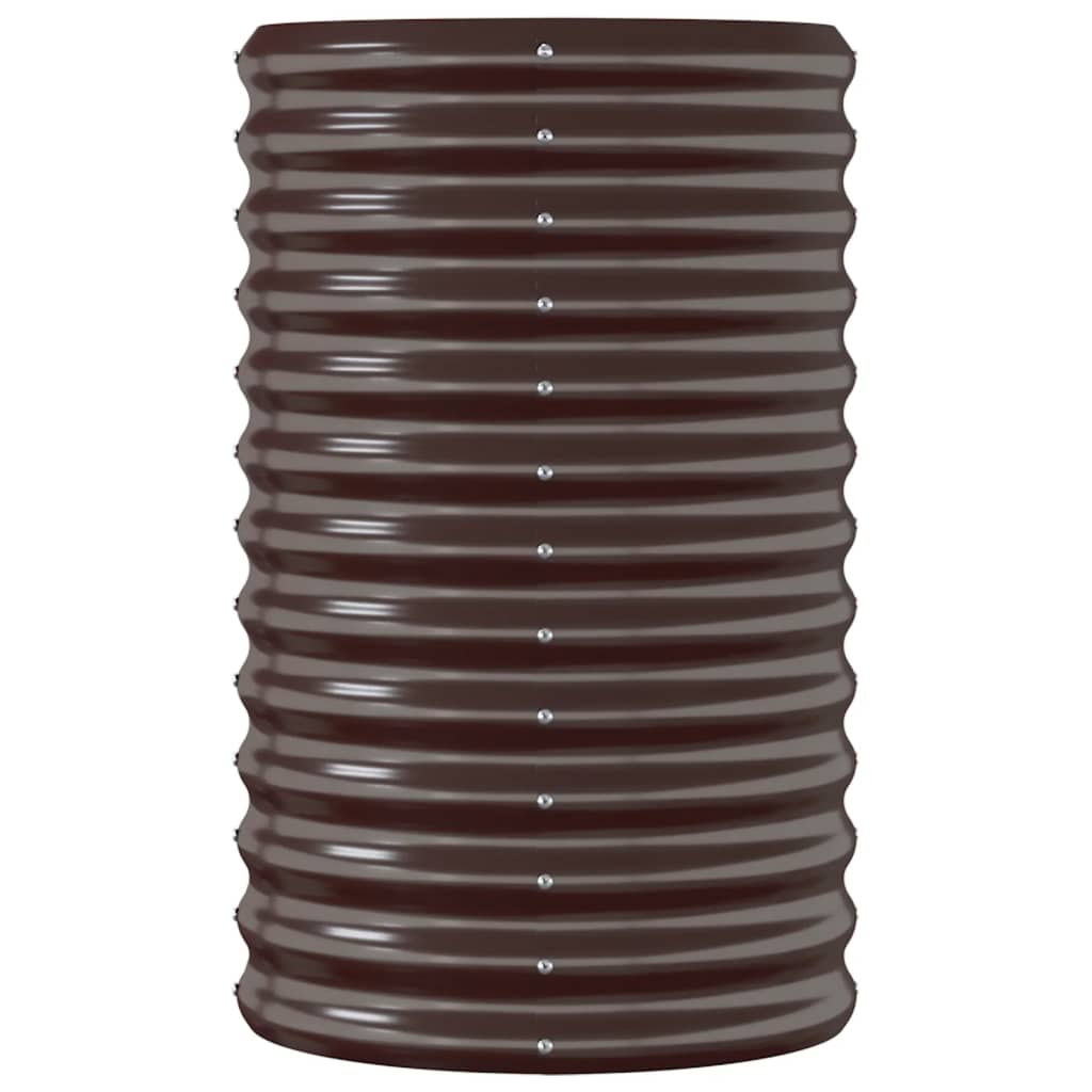 vidaXL Hochbeet Verzinkter Stahl 114x40x68 cm Braun