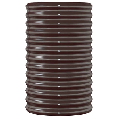 vidaXL Hochbeet Verzinkter Stahl 114x40x68 cm Braun