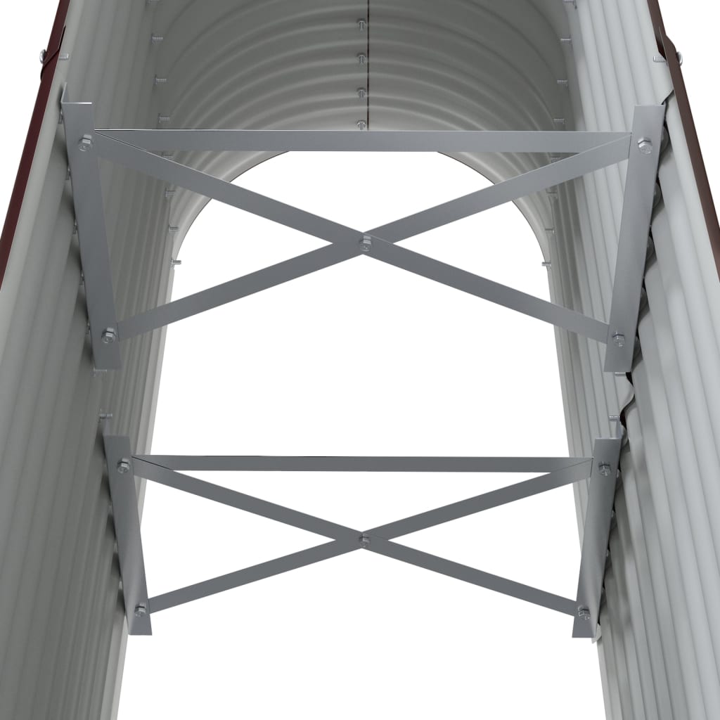 vidaXL Hochbeet Verzinkter Stahl 114x40x68 cm Braun