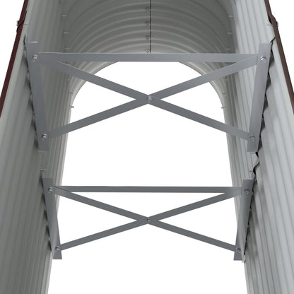 vidaXL Hochbeet Verzinkter Stahl 114x40x68 cm Braun