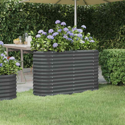 vidaXL Hochbeet Verzinkter Stahl 114x40x68 cm Anthrazit