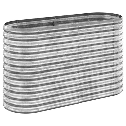 vidaXL Hochbeet Verzinkter Stahl 114x40x68 cm Silbern