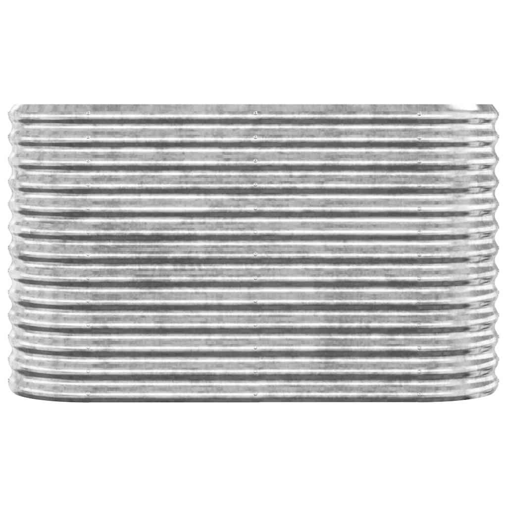 vidaXL Hochbeet Verzinkter Stahl 114x40x68 cm Silbern